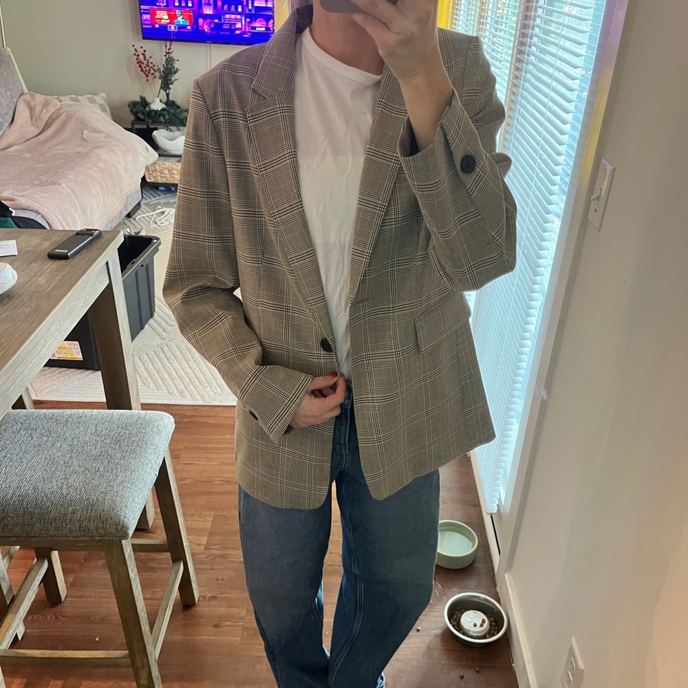 Plaid Blazer Jacket